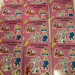 24 Dover Little Activity Books Funny Monster Stickers New - Pink and Multicolor